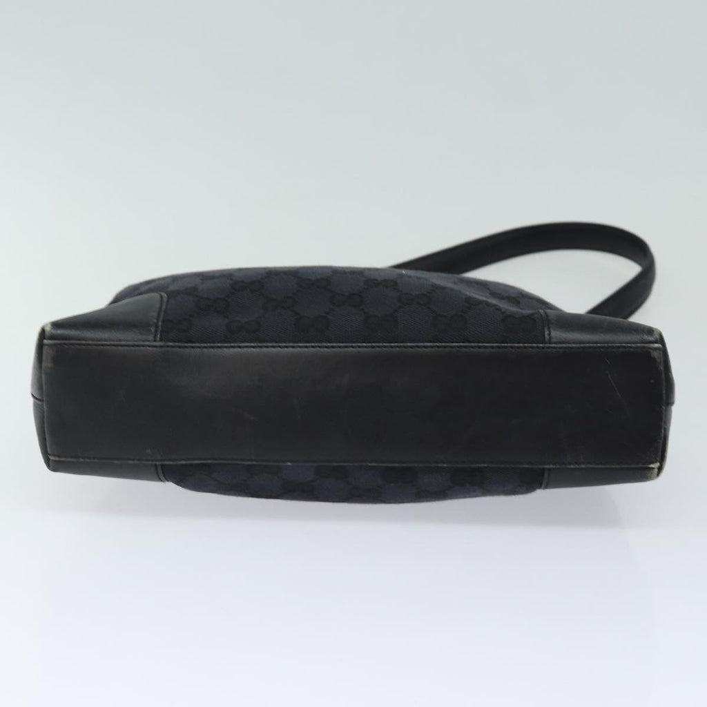 GUCCI GG Canvas Shoulder Bag Black Gold 001 4231 85720