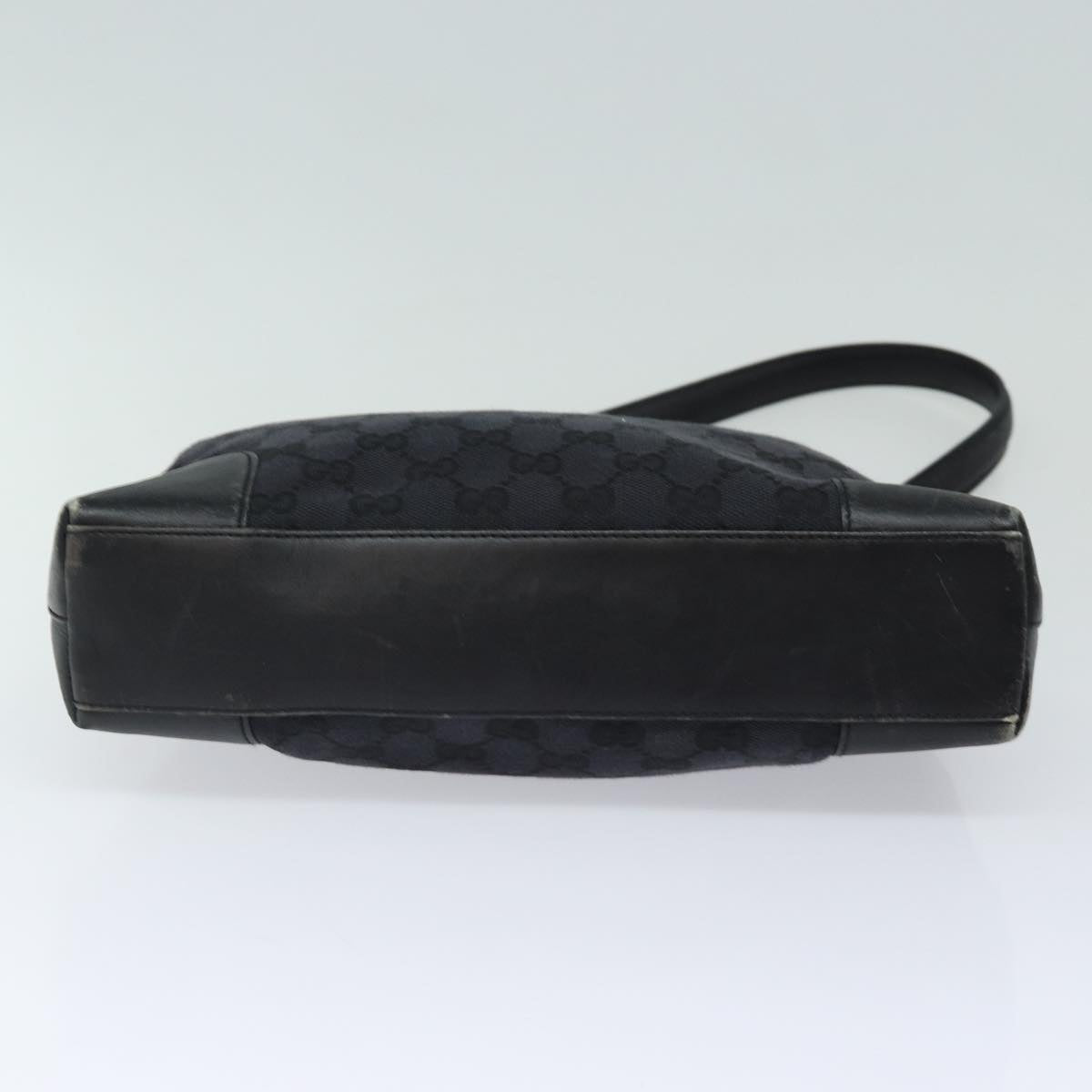 GUCCI GG Canvas Shoulder Bag Black Gold 001 4231 85720