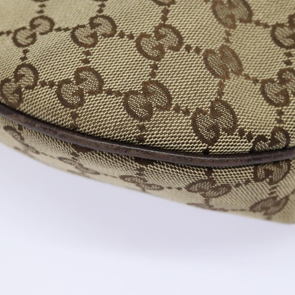 GUCCI GG Canvas Shoulder Bag Beige Gold 169998 85721