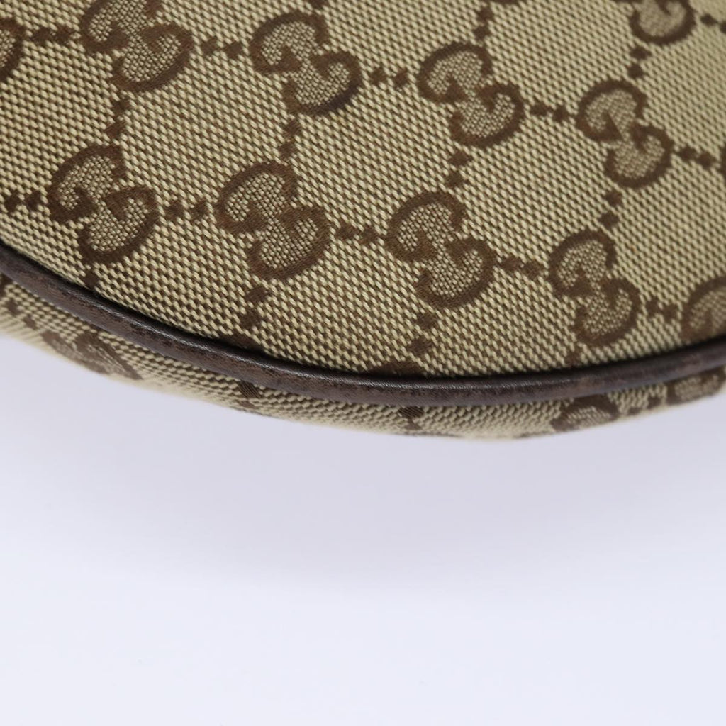 GUCCI GG Canvas Shoulder Bag Beige Gold 169998 85721
