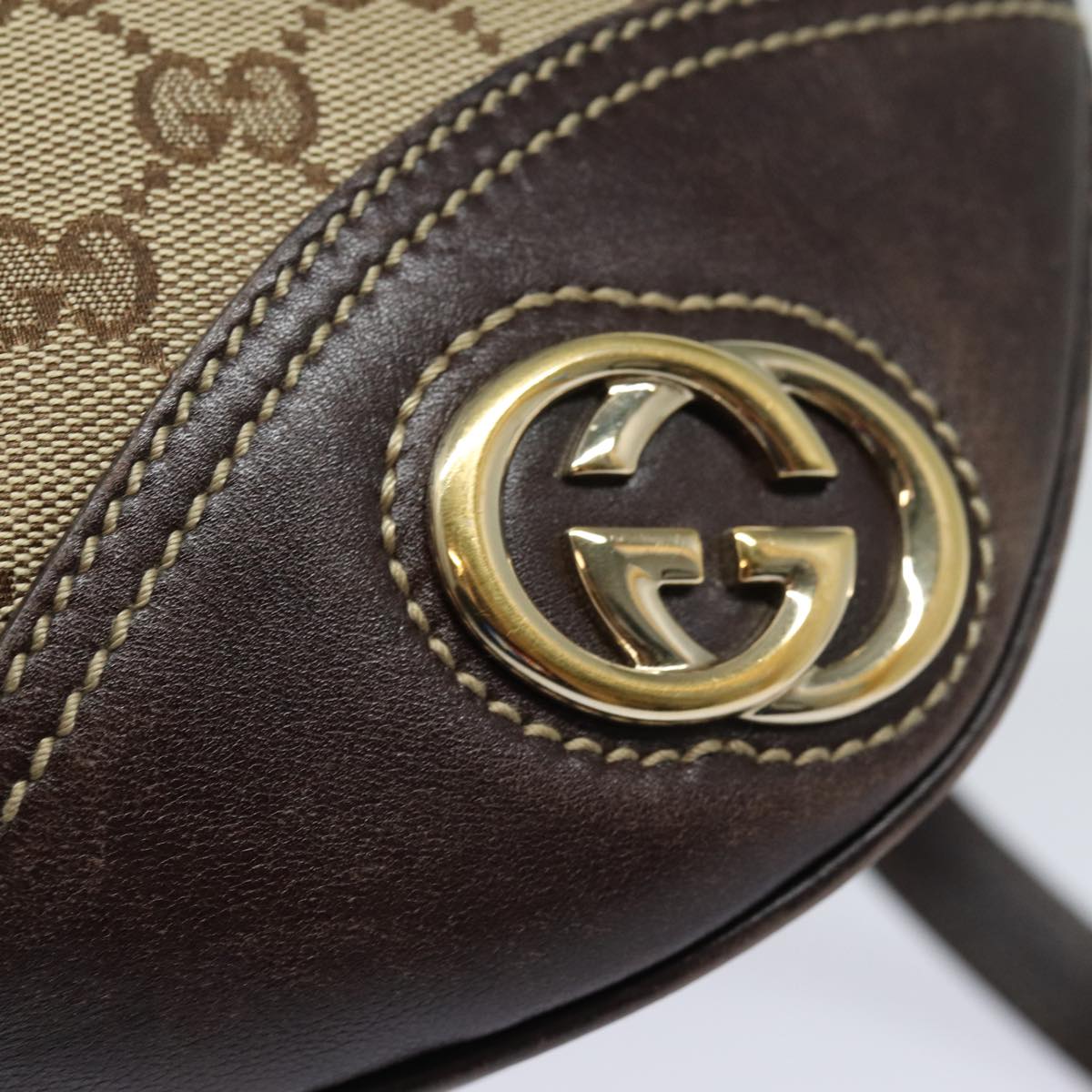 GUCCI GG Canvas Shoulder Bag Beige Gold 169998 85721