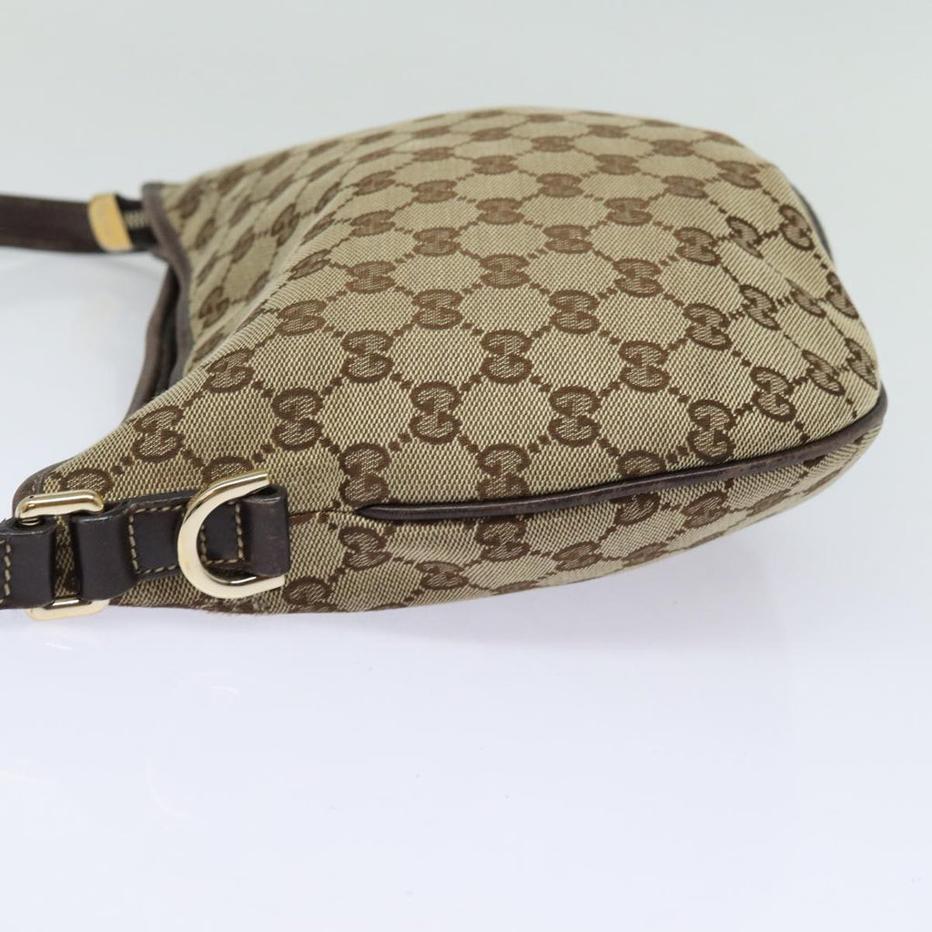 GUCCI GG Canvas Shoulder Bag Beige Gold 169998 85721
