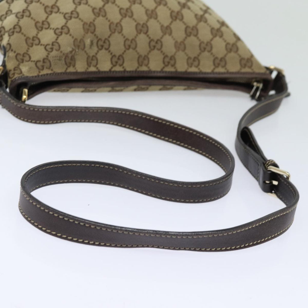 GUCCI GG Canvas Shoulder Bag Beige Gold 169998 85721