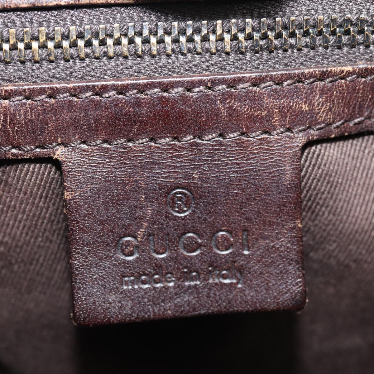 GUCCI GG Canvas Shoulder Bag Beige Brown Silver 106240 85726