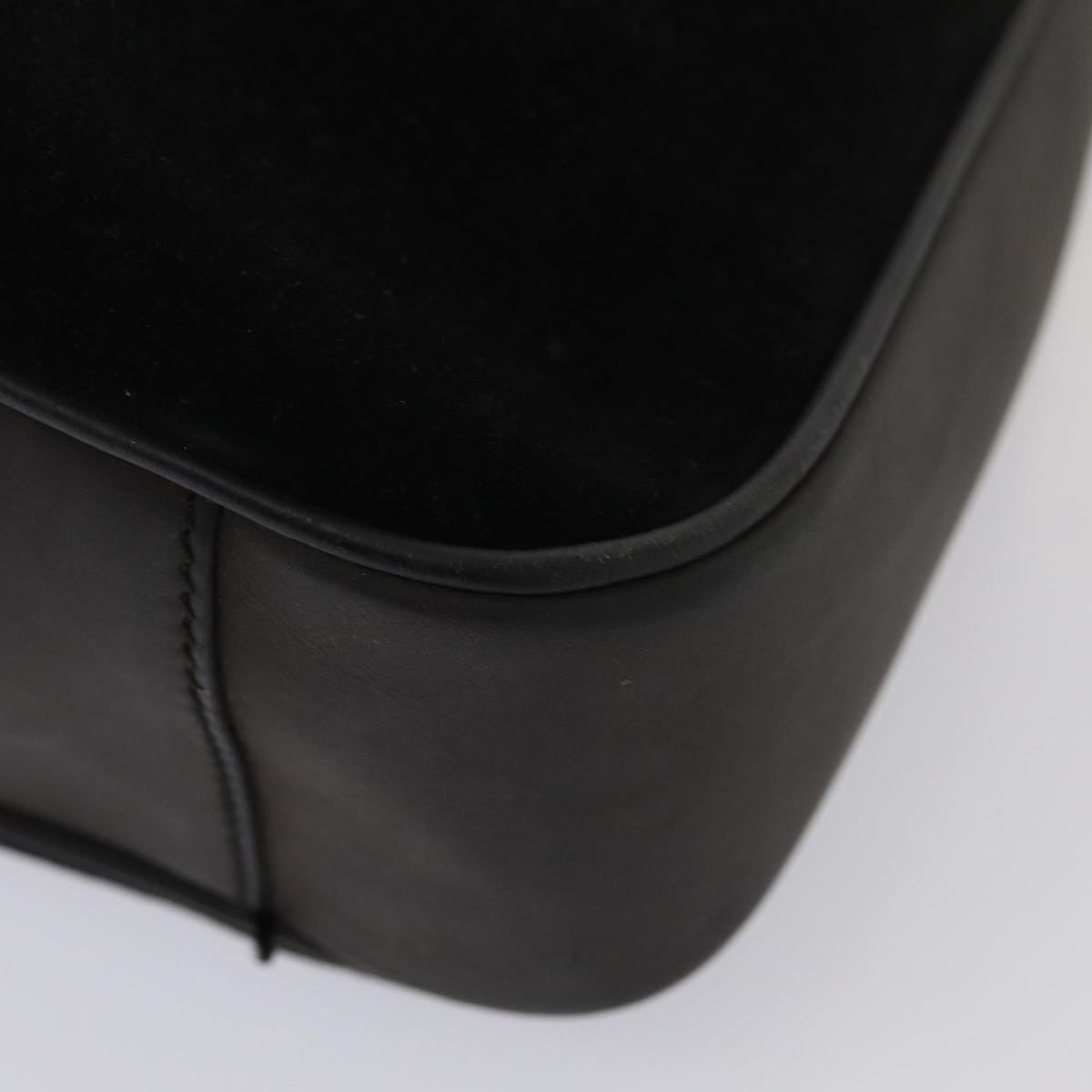 GUCCI Bamboo Hand Bag Suede 2way Black Gold 001 3754 1638 85727