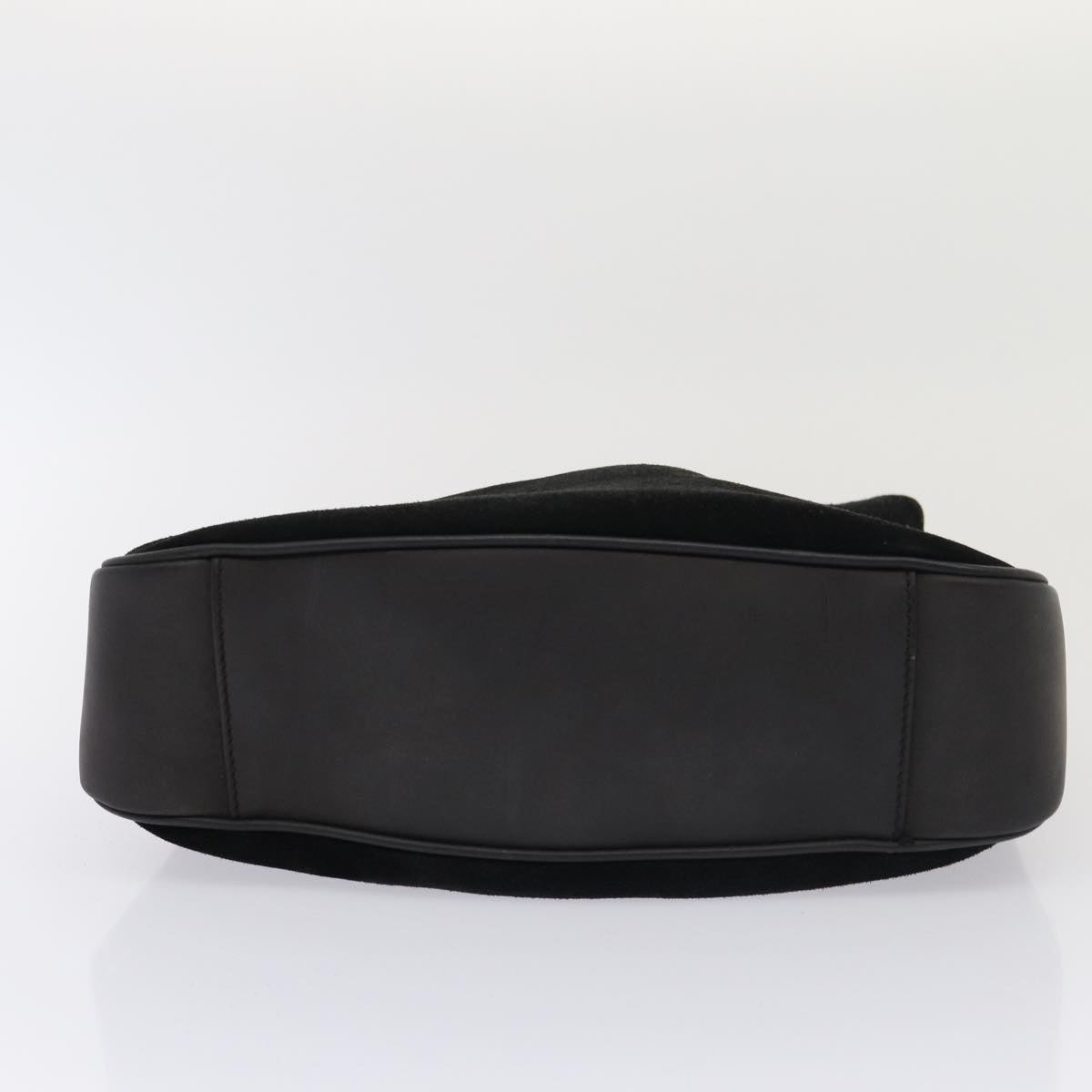 GUCCI Bamboo Hand Bag Suede 2way Black Gold 001 3754 1638 85727
