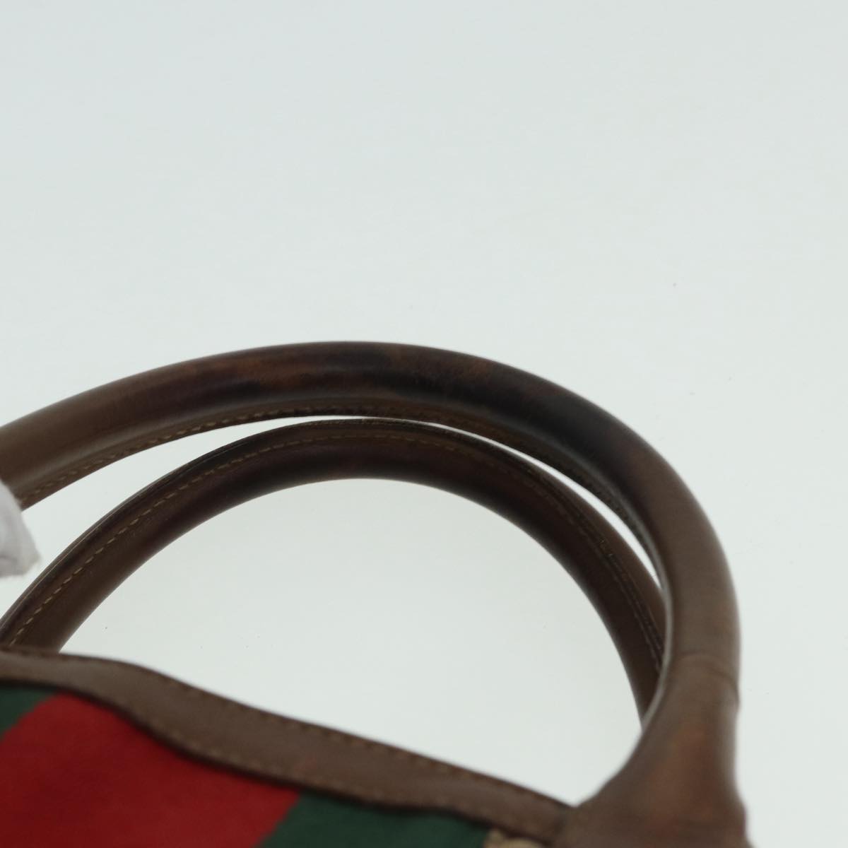 GUCCI GG Canvas Web Sherry Line Hand Bag Beige Silver 2058 002 5100 85747