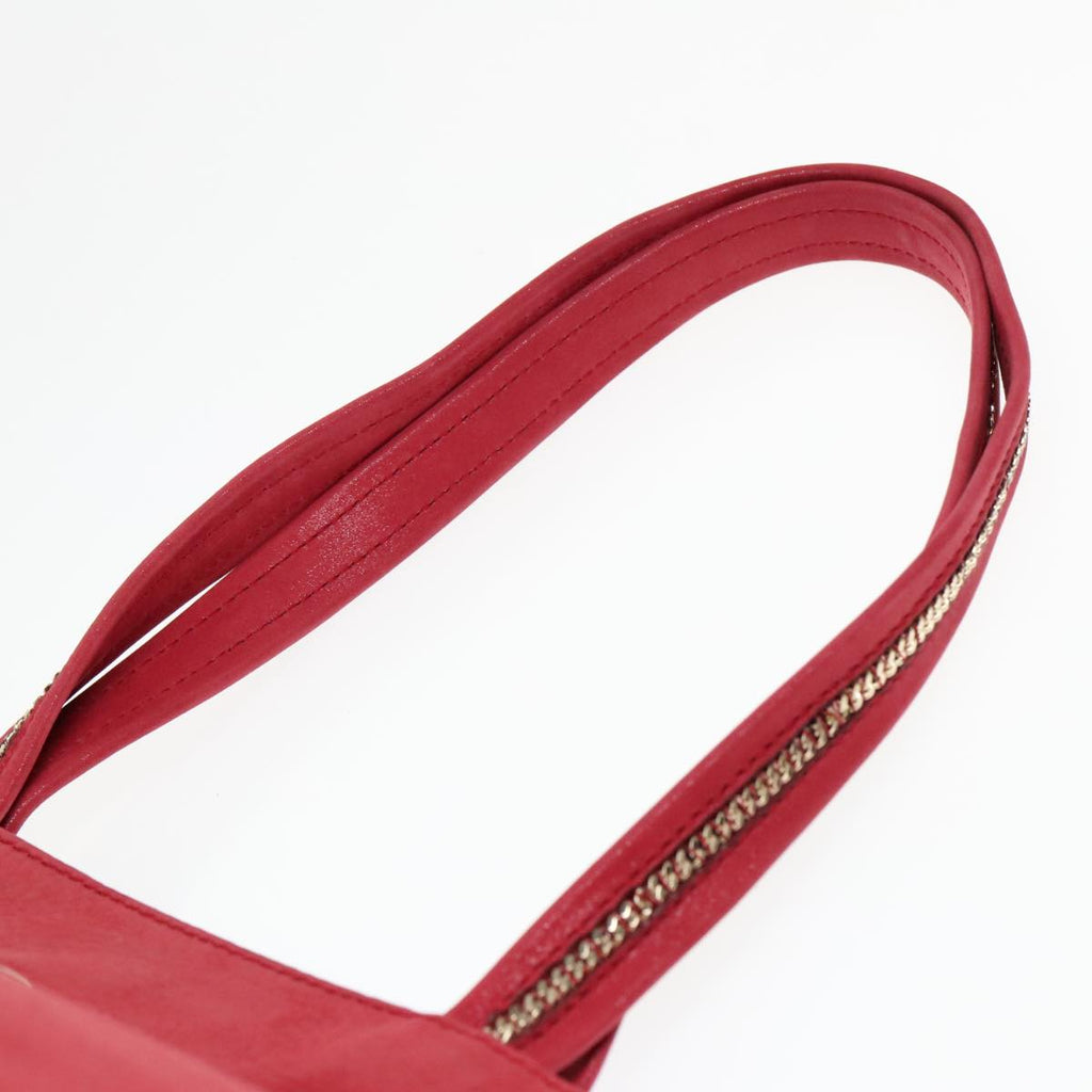 FENDI Tote Bag Leather Gold Red 85774