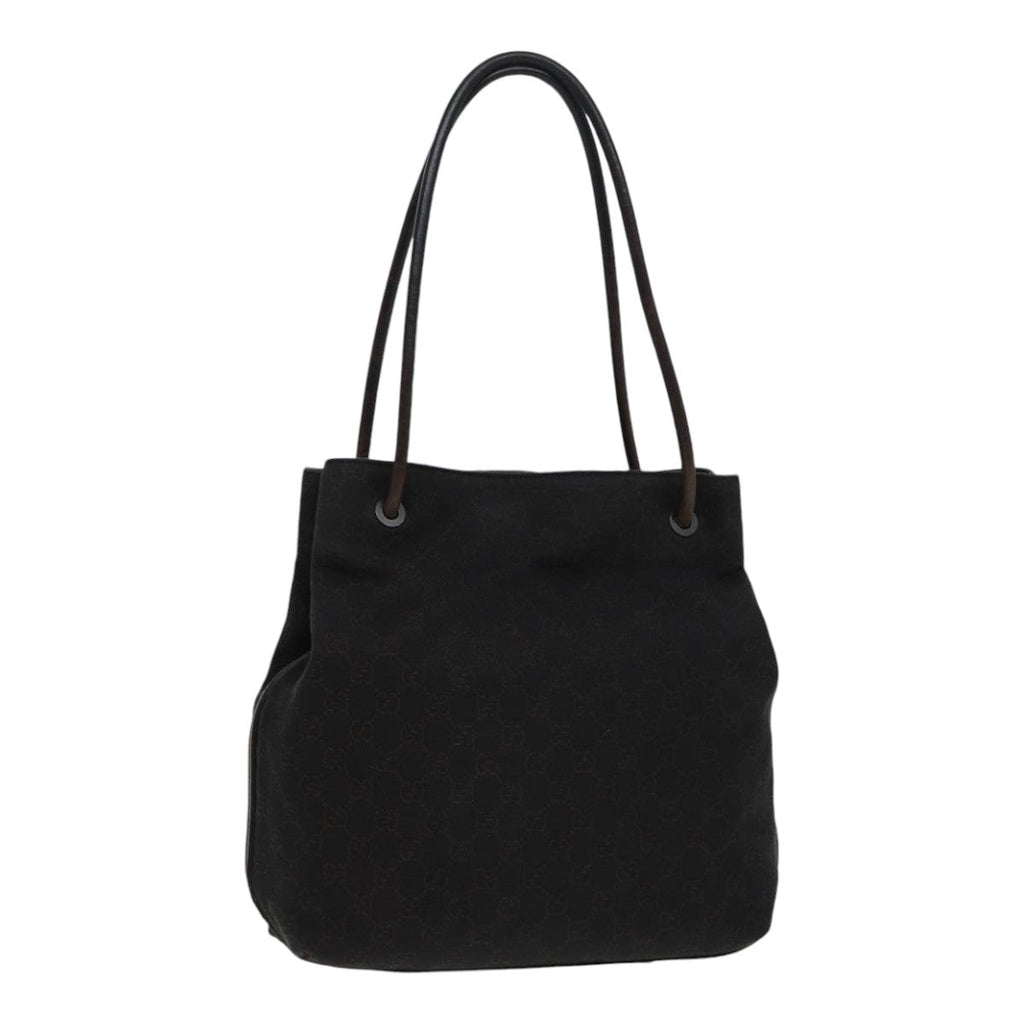 GUCCI GG Canvas Shoulder Bag Black 101341 85814