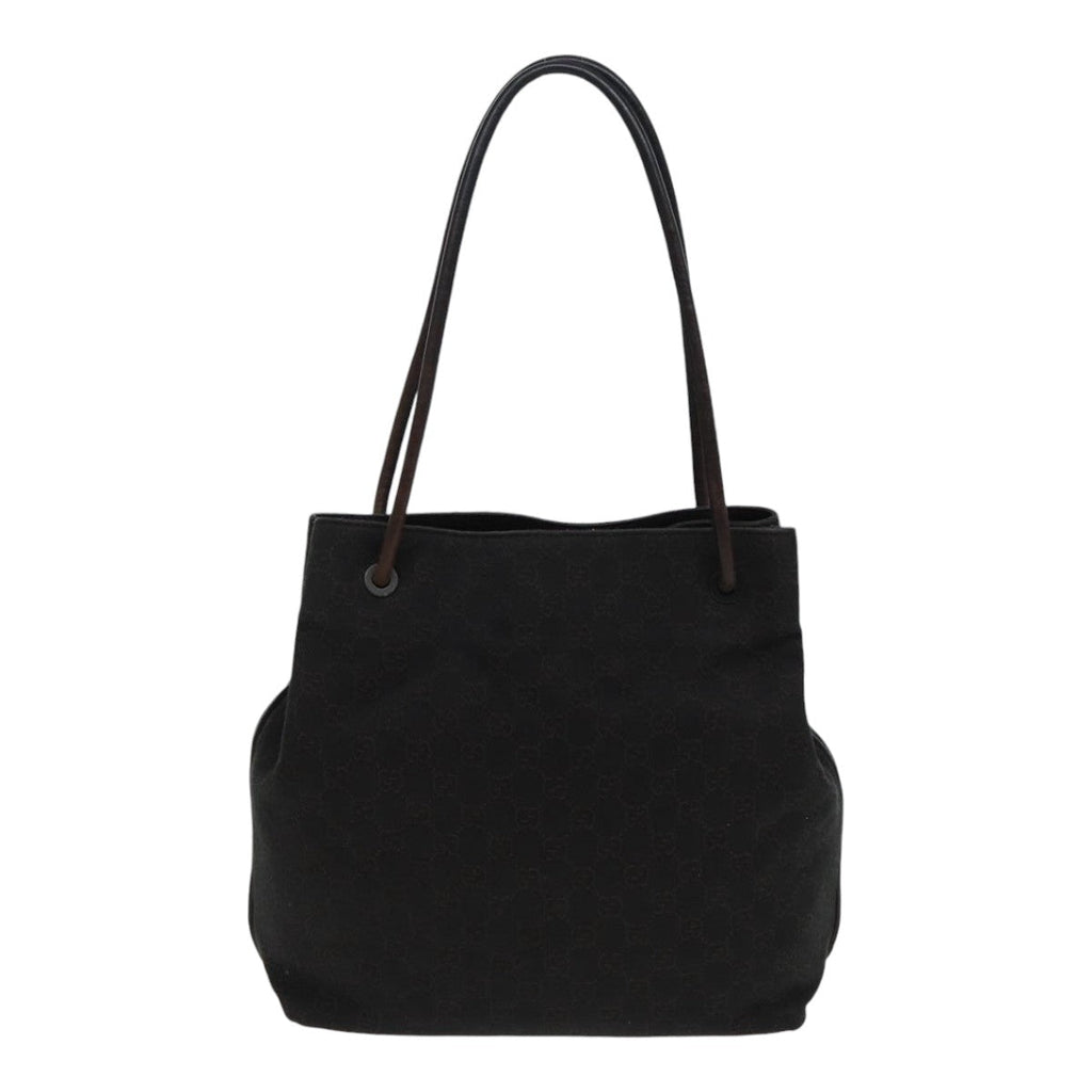 GUCCI GG Canvas Shoulder Bag Black 101341 85814