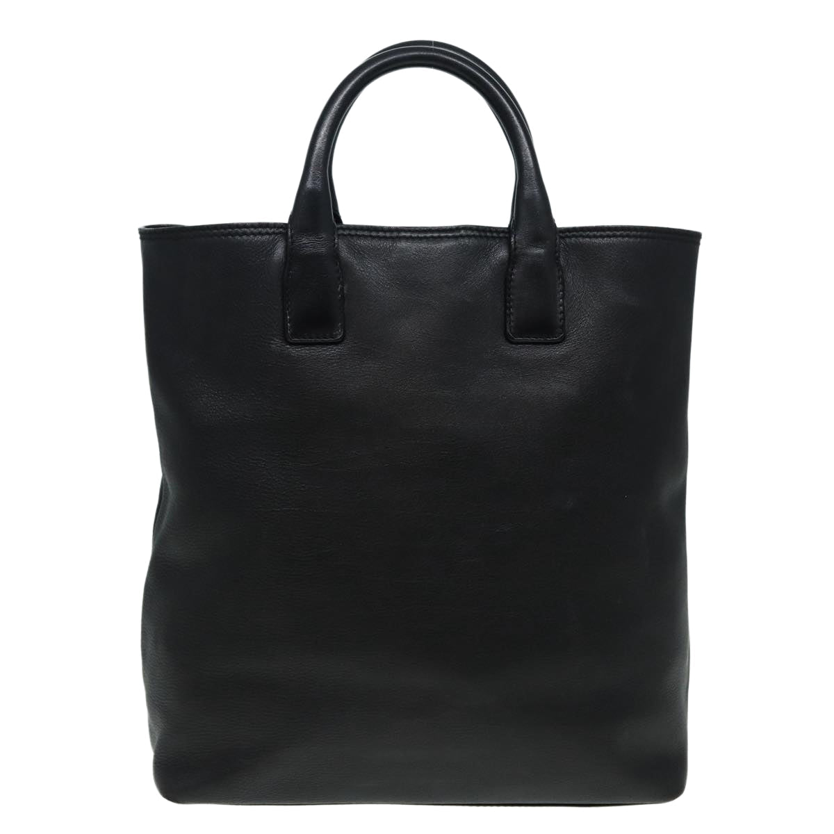 GUCCI Hand Bag Leather Black Silver 85832