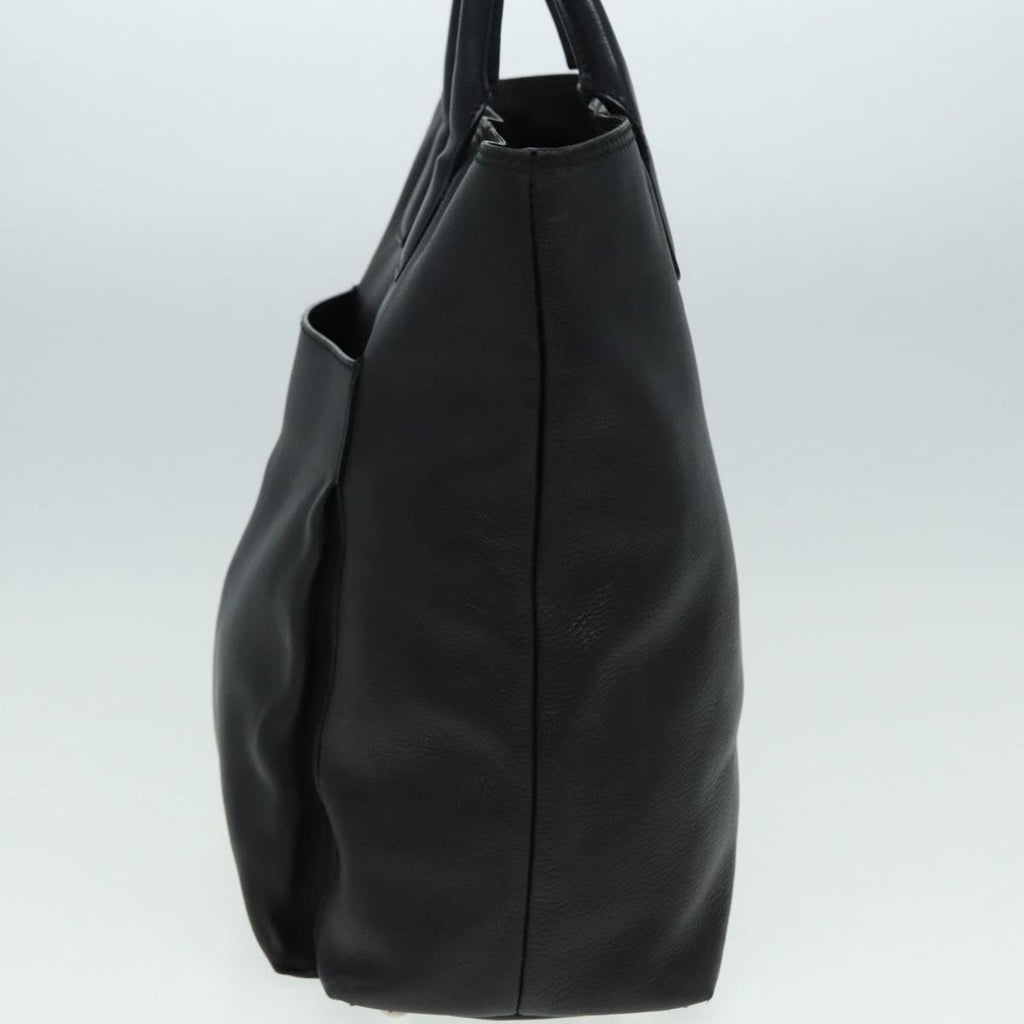 GUCCI Hand Bag Leather Black Silver 85832