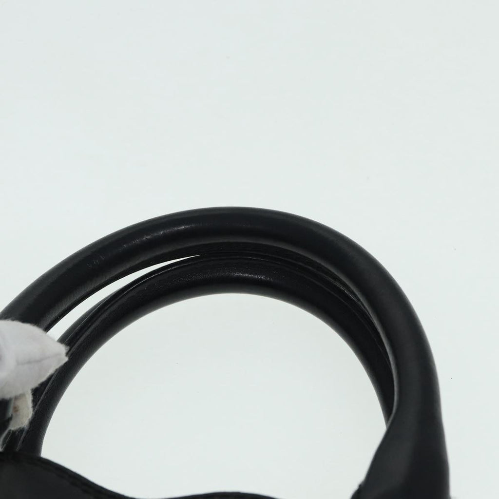 GUCCI Hand Bag Leather Black Silver 85832