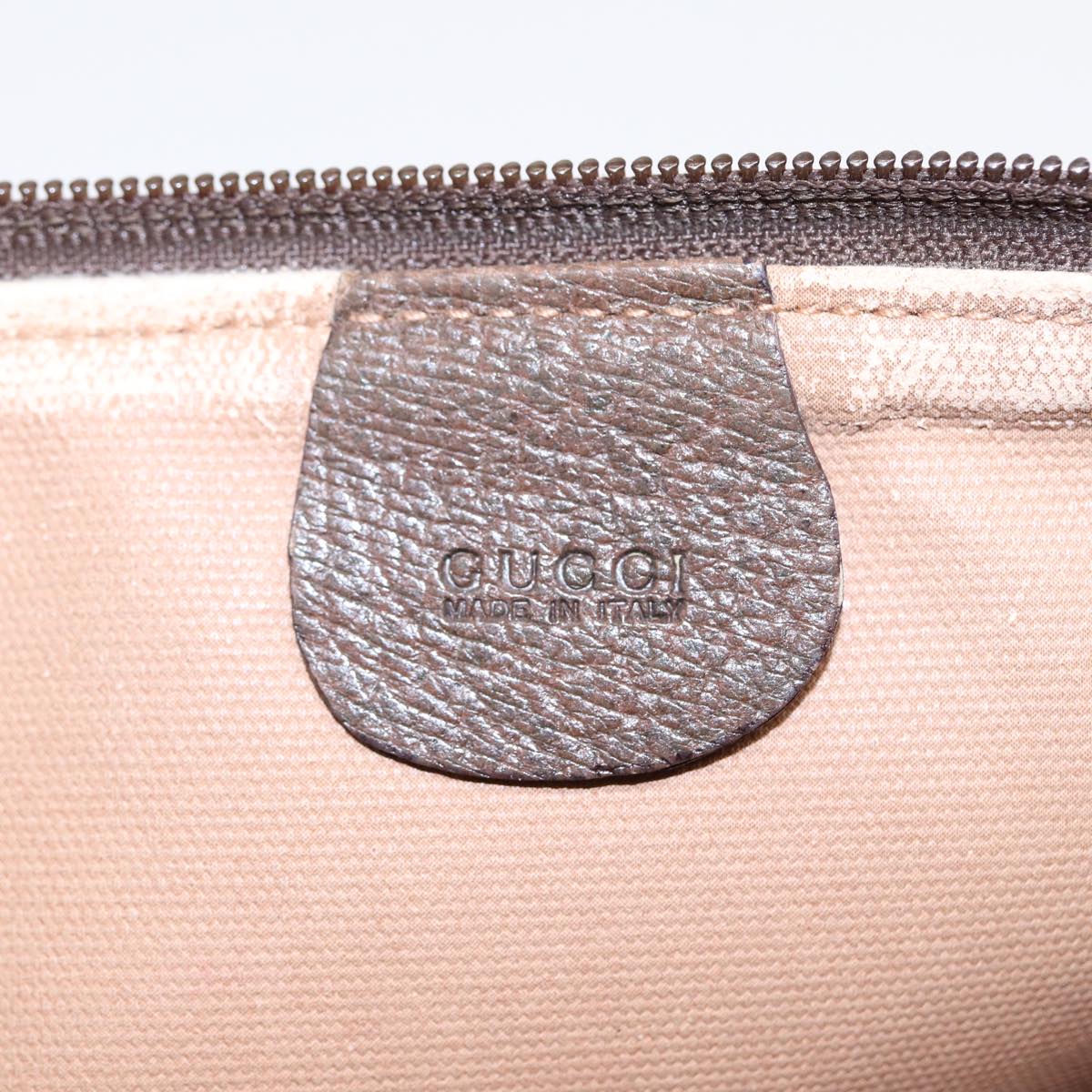 GUCCI GG Supreme Clutch Bag PVC Beige Gold 007 115 85841