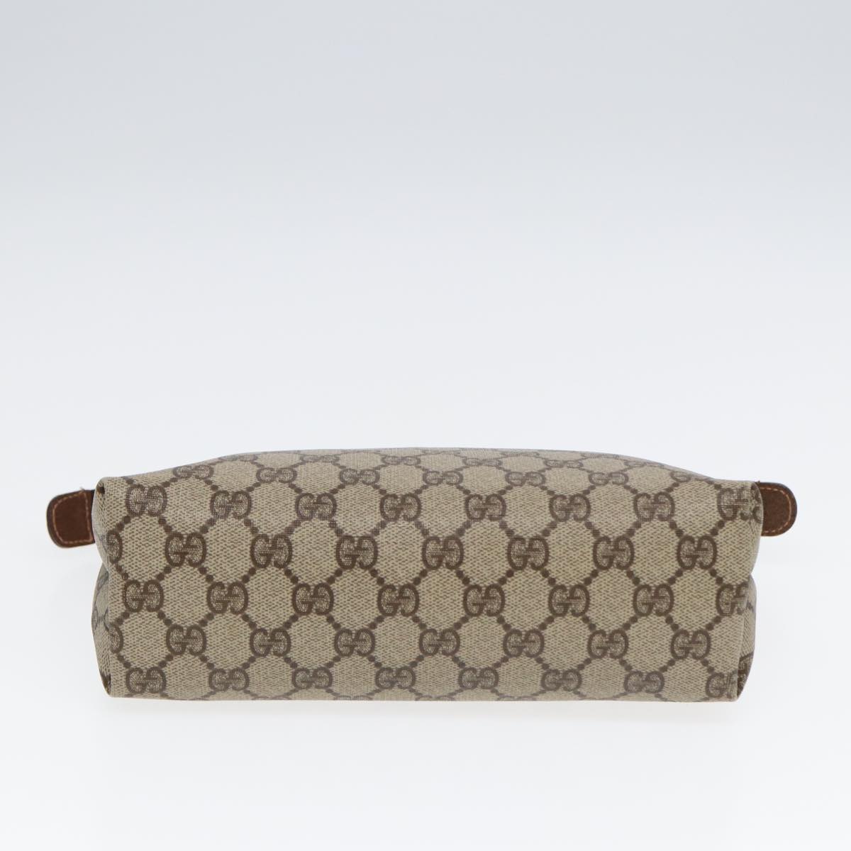 GUCCI GG Supreme Clutch Bag PVC Beige Gold 007 115 85841