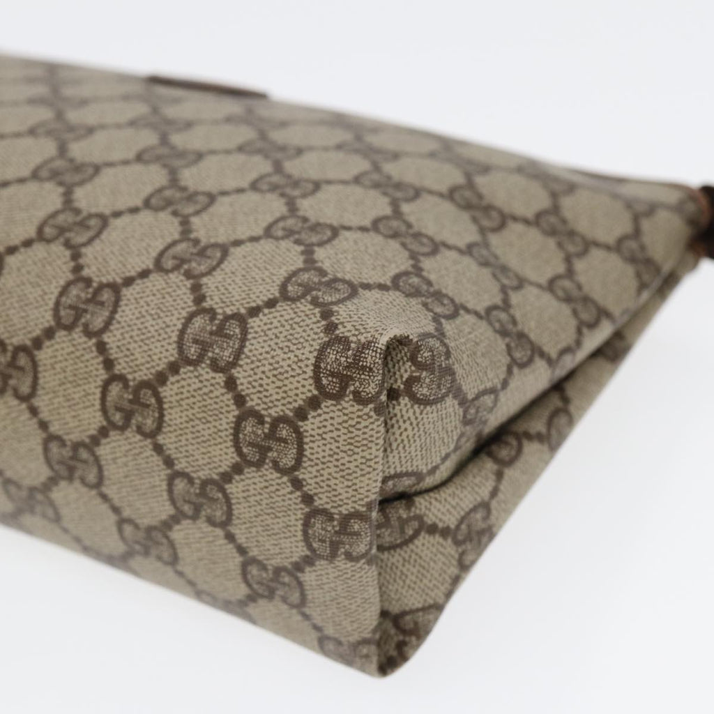 GUCCI GG Supreme Clutch Bag PVC Beige Gold 007 115 85841