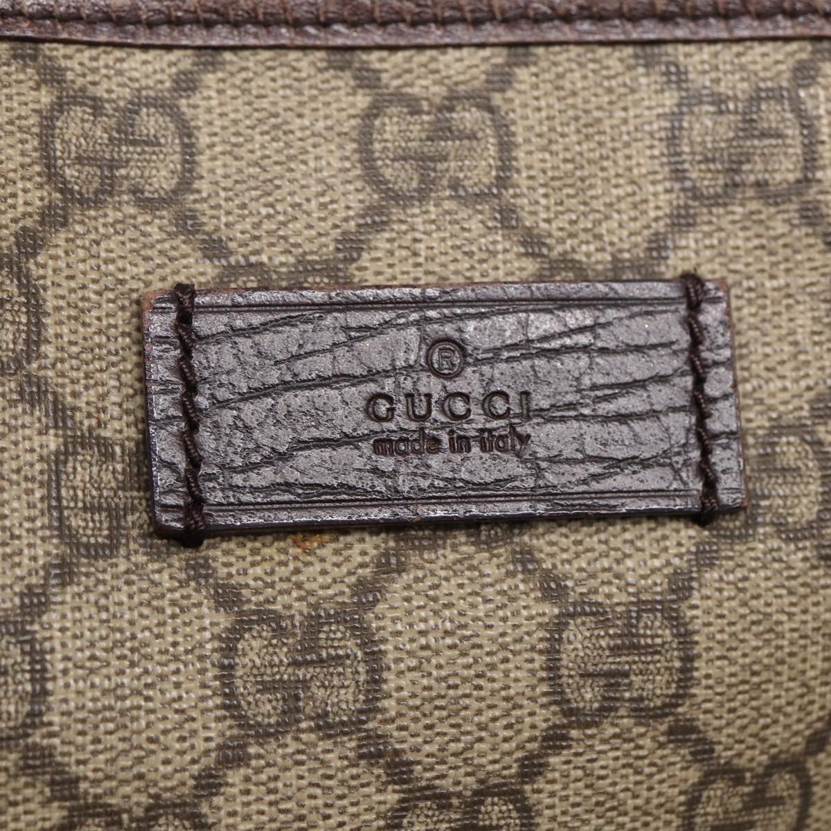 GUCCI GG Supreme Shoulder Bag Beige Silver 114288 85858