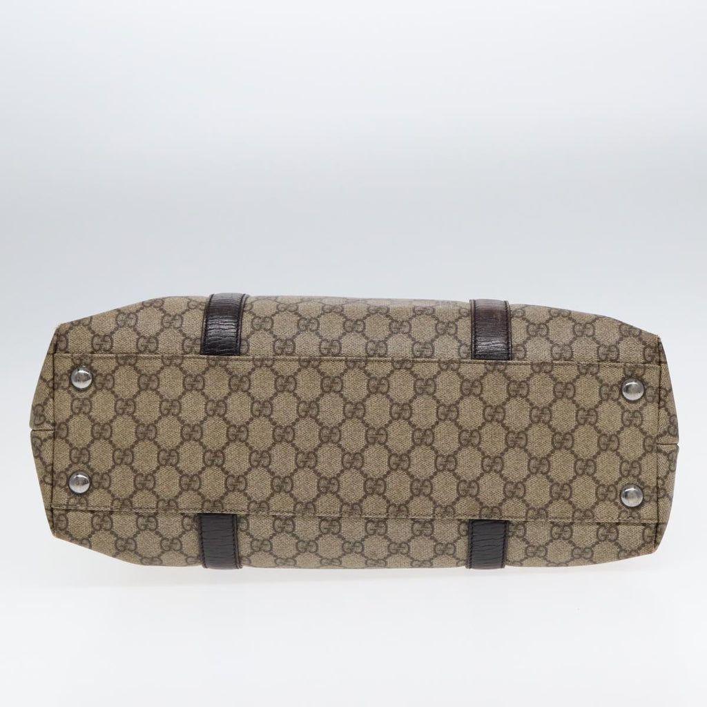GUCCI GG Supreme Shoulder Bag Beige Silver 114288 85858
