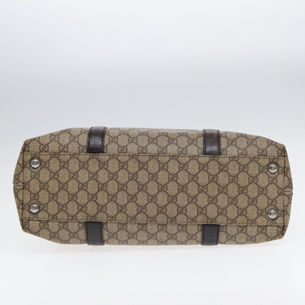 GUCCI GG Supreme Shoulder Bag Beige Silver 114288 85858