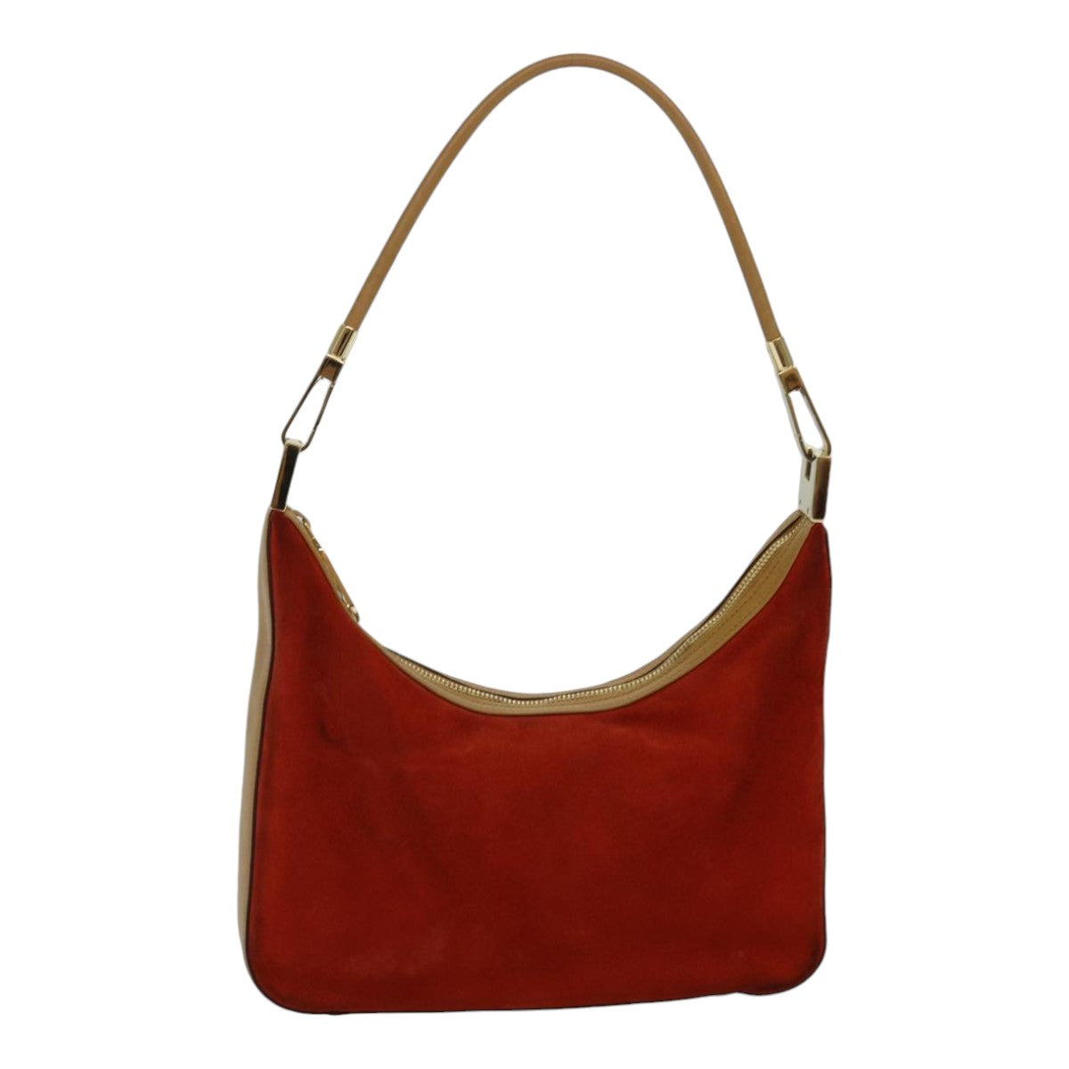 GUCCI Shoulder Bag Suede Red Gold 001 3812 2123 85865