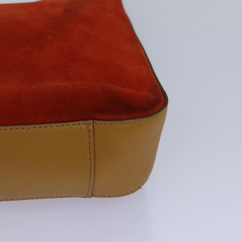 GUCCI Shoulder Bag Suede Red Gold 001 3812 2123 85865