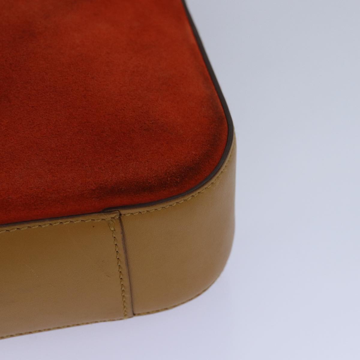 GUCCI Shoulder Bag Suede Red Gold 001 3812 2123 85865