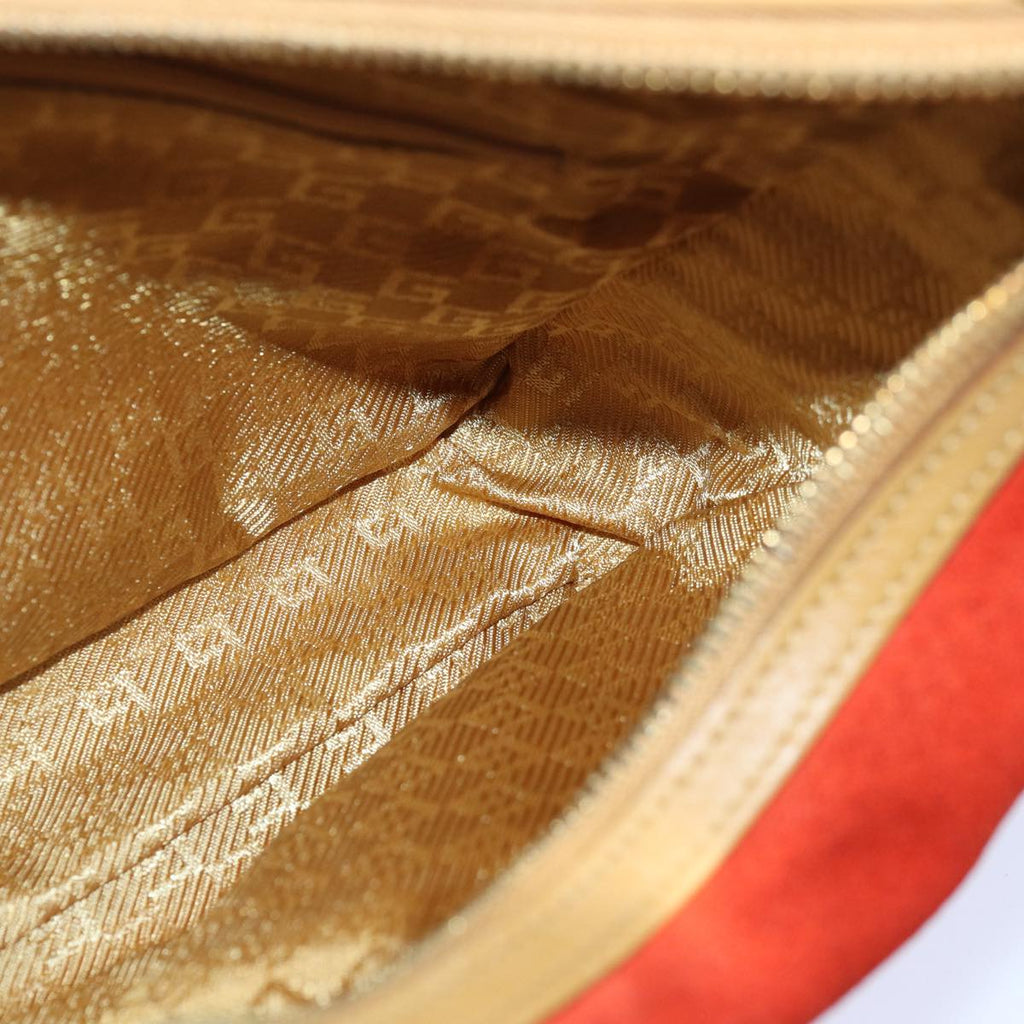GUCCI Shoulder Bag Suede Red Gold 001 3812 2123 85865