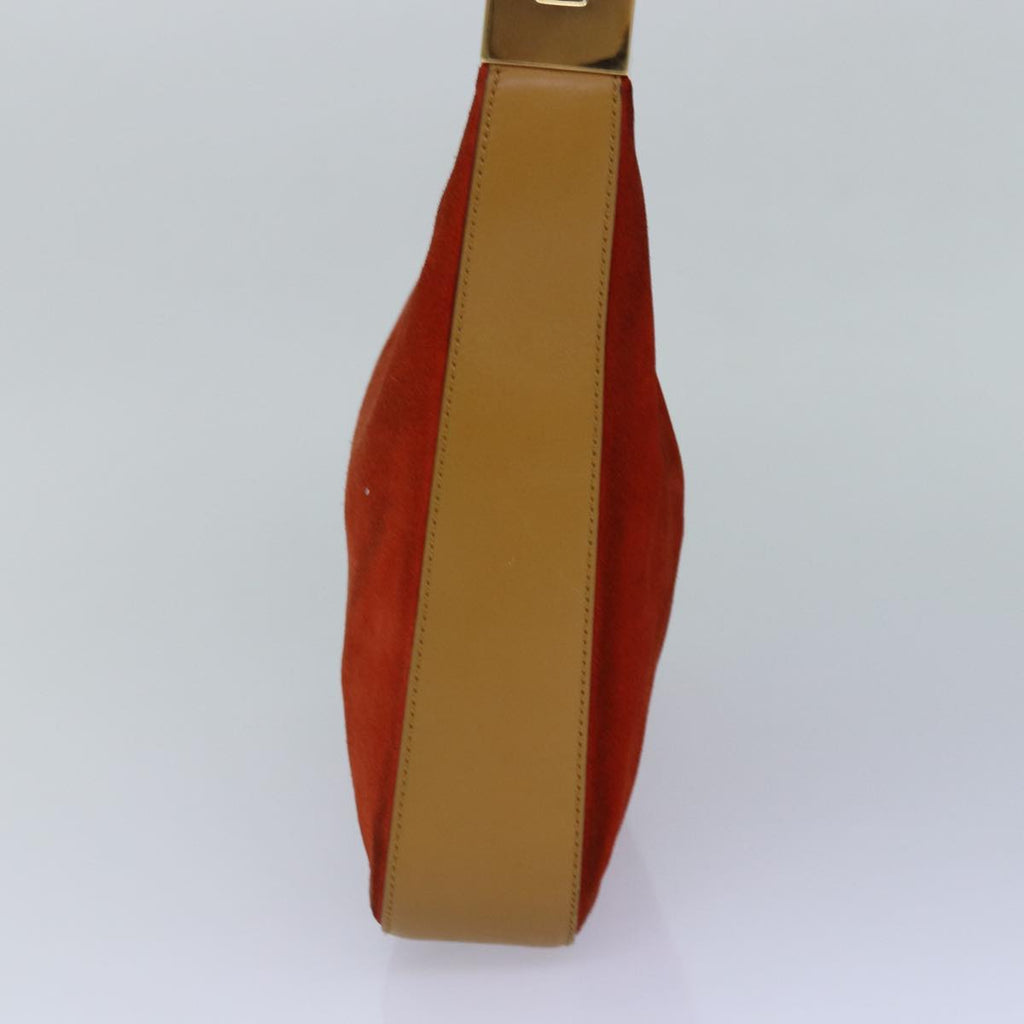 GUCCI Shoulder Bag Suede Red Gold 001 3812 2123 85865