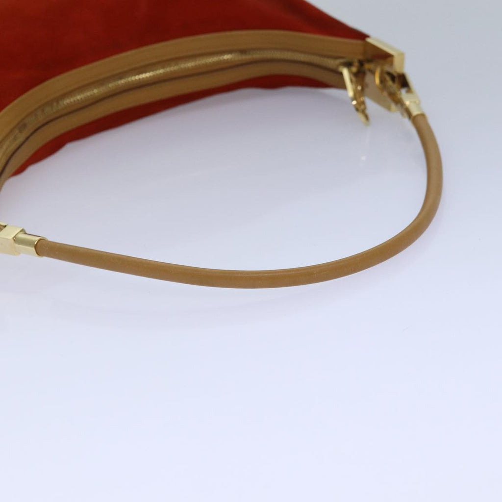 GUCCI Shoulder Bag Suede Red Gold 001 3812 2123 85865