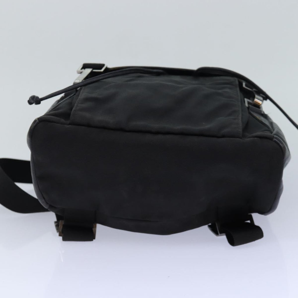 GUCCI Backpack Nylon Leather Black 85892