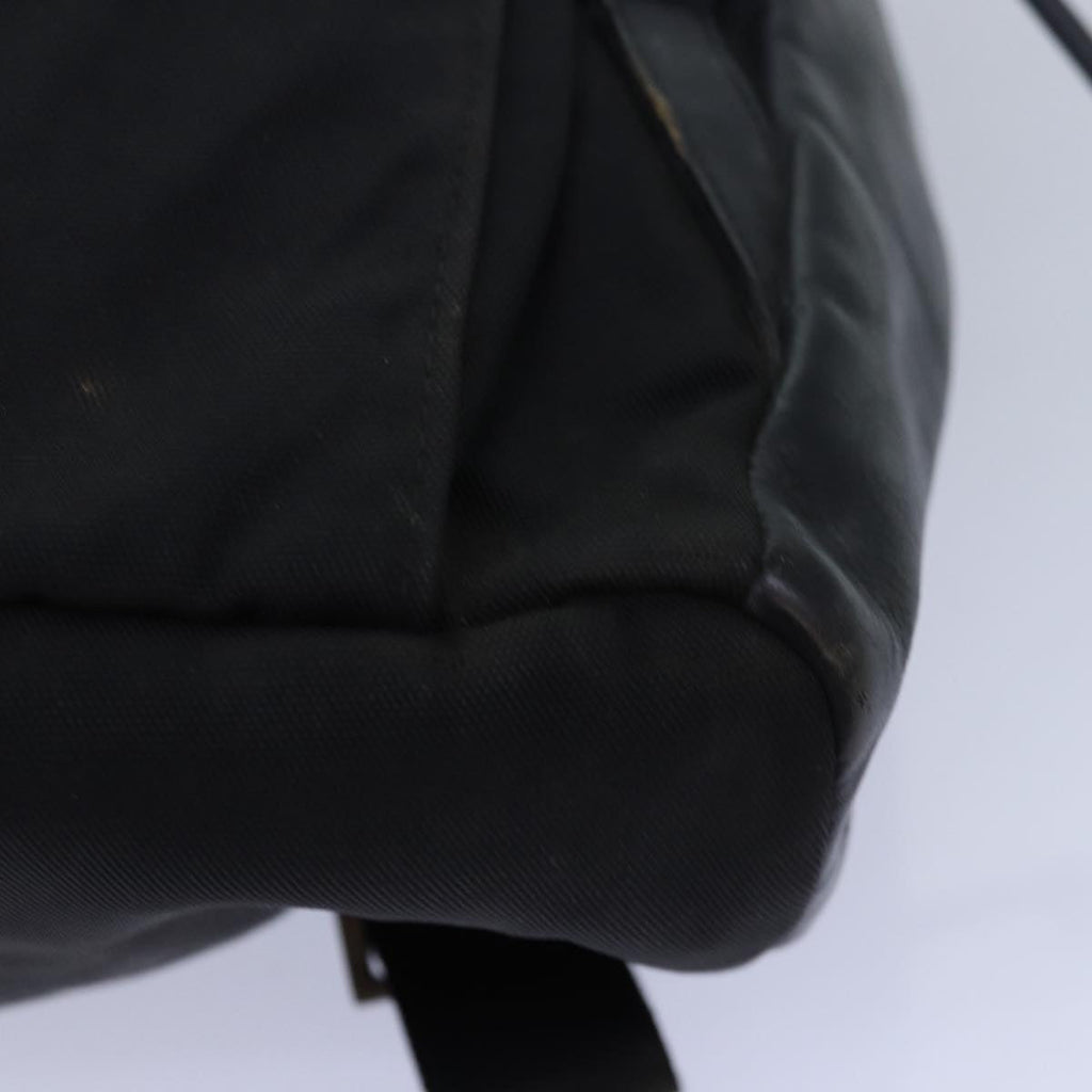 GUCCI Backpack Nylon Leather Black 85892
