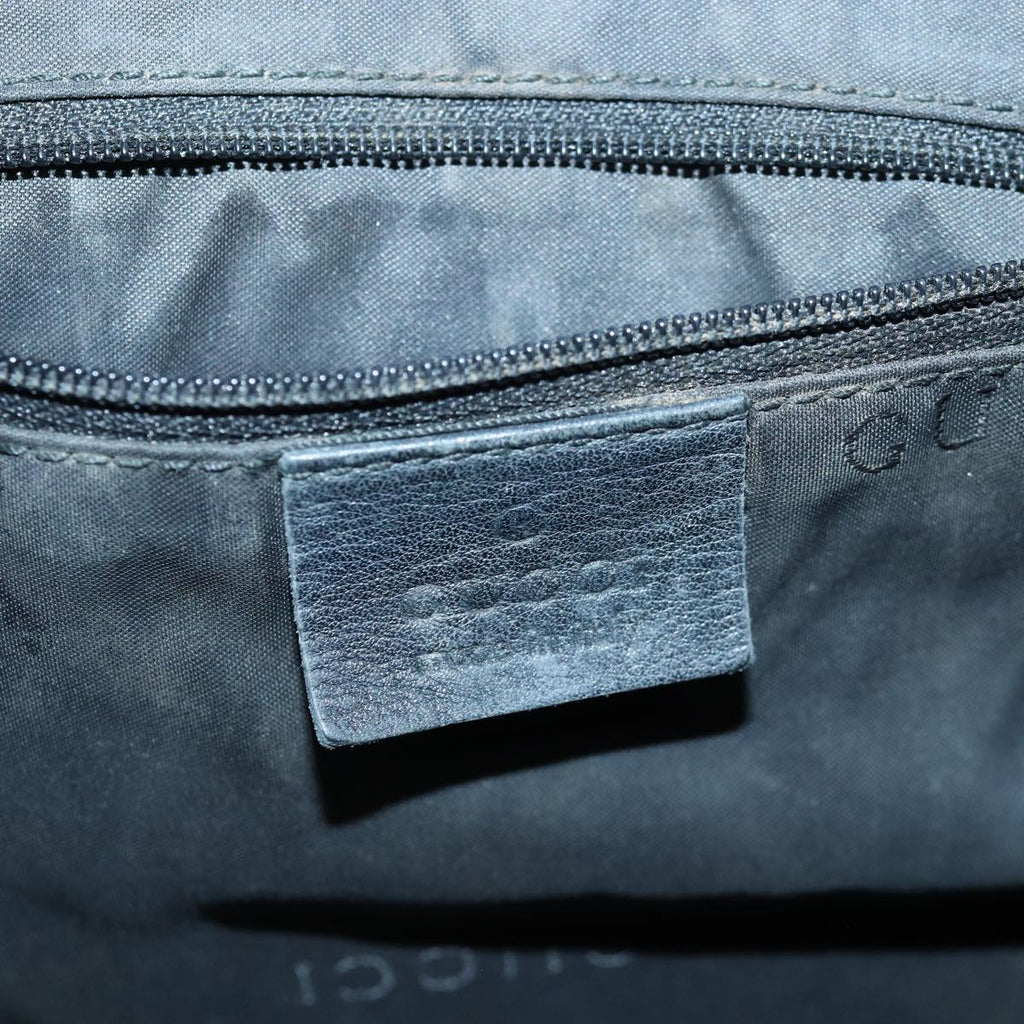 GUCCI Backpack Nylon Leather Black 85892