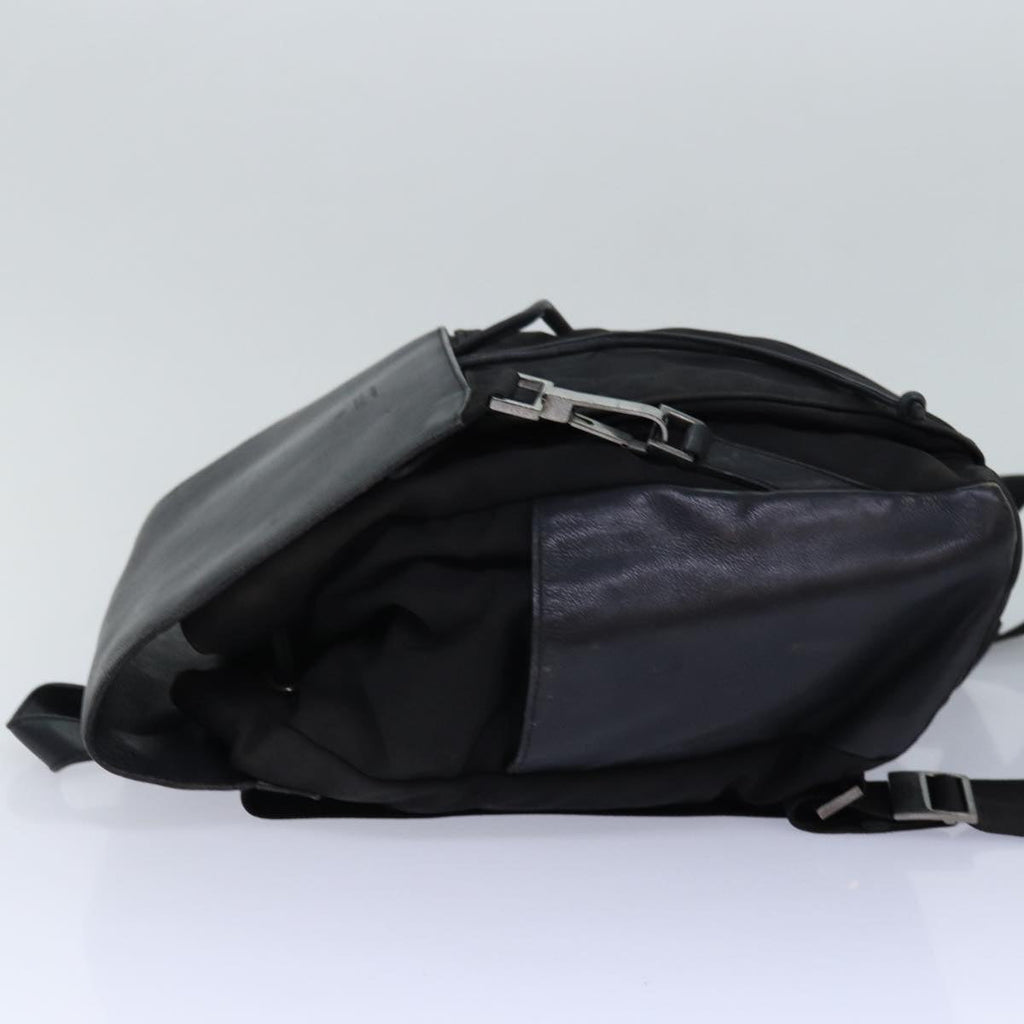 GUCCI Backpack Nylon Leather Black 85892