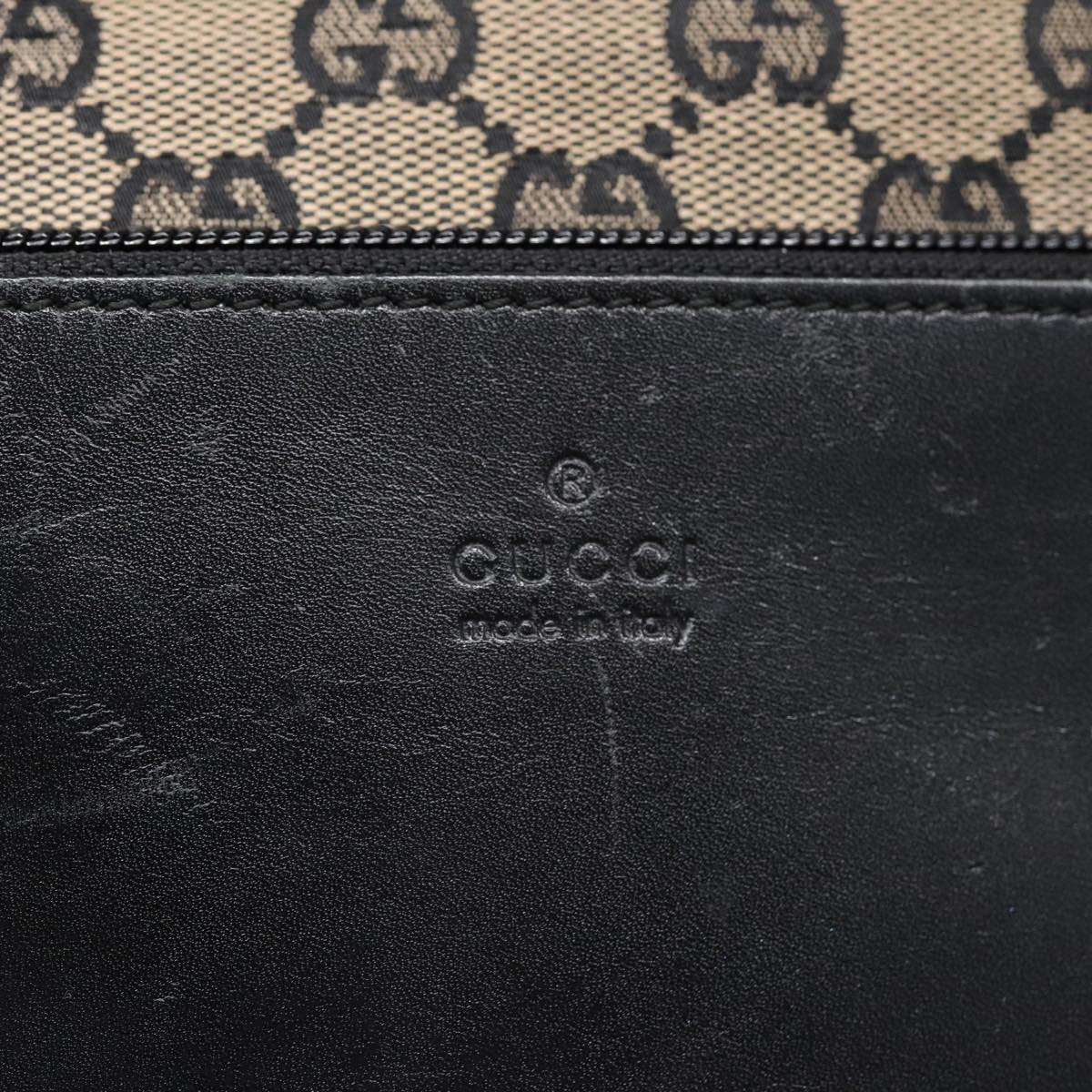 GUCCI GG Canvas Shoulder Bag Navy Silver 019 0402 1705 85896