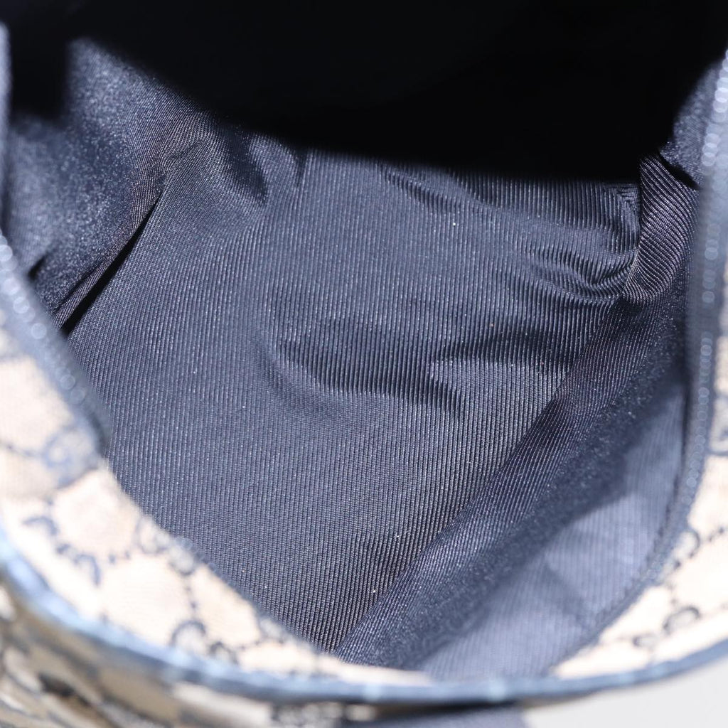 GUCCI GG Canvas Shoulder Bag Navy Silver 019 0402 1705 85896