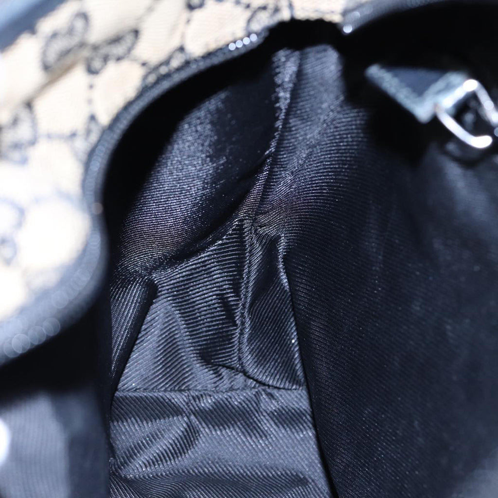 GUCCI GG Canvas Shoulder Bag Navy Silver 019 0402 1705 85896