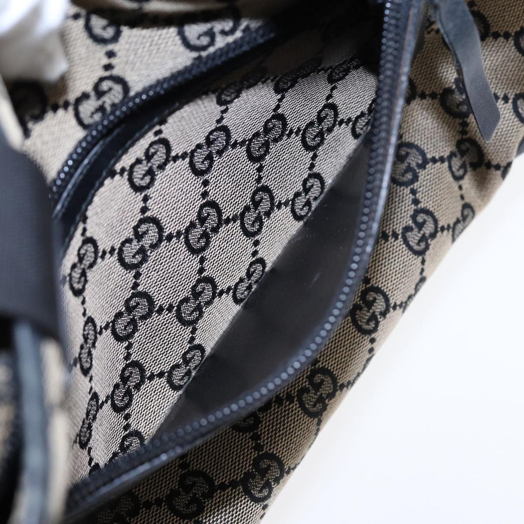 GUCCI GG Canvas Shoulder Bag Navy Silver 019 0402 1705 85896