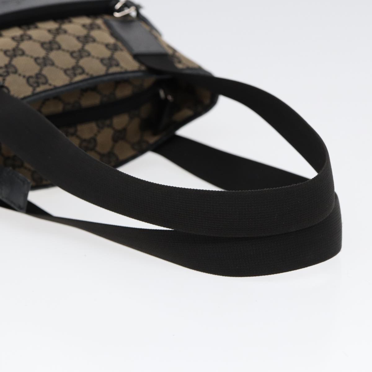 GUCCI GG Canvas Shoulder Bag Navy Silver 019 0402 1705 85896