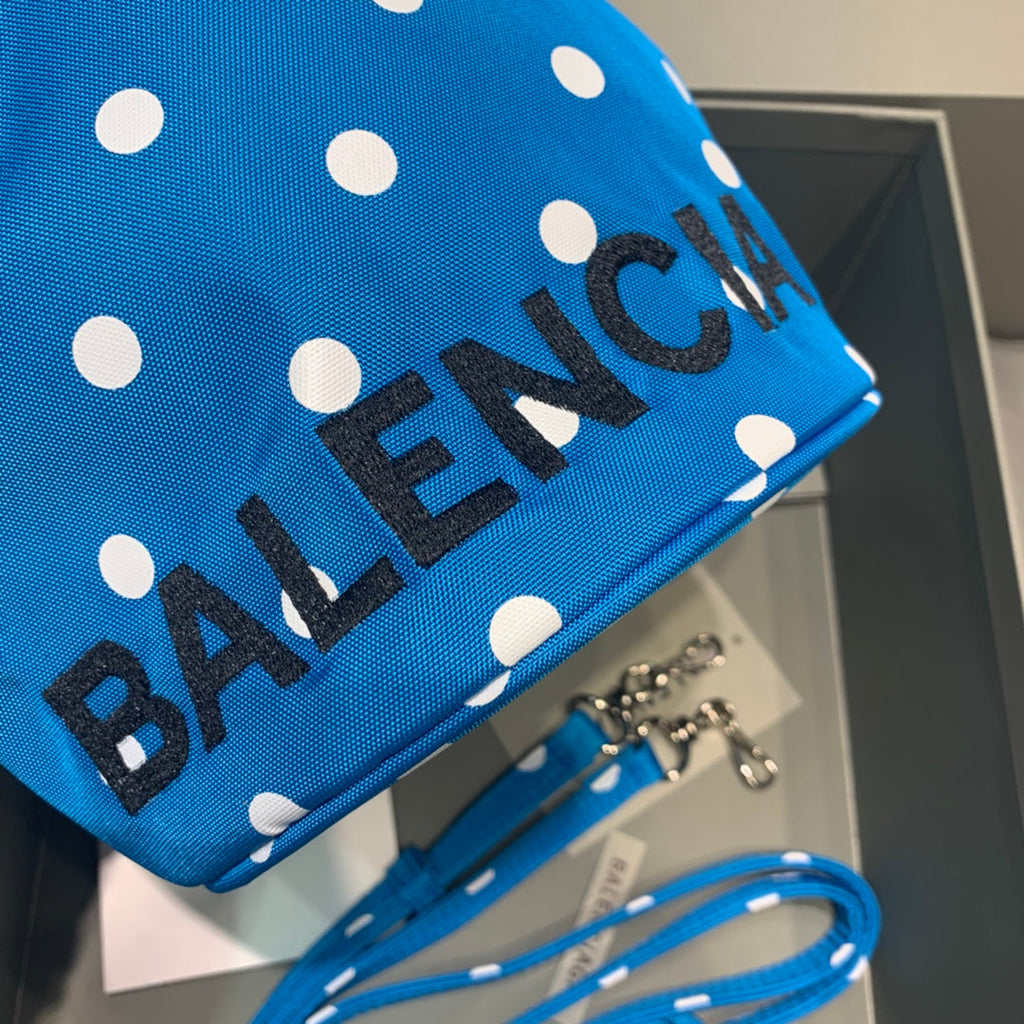 Balen Le Cagole MeGLAMIum Bucket Bag In Blue, For Women,  Bags 11.8in/30cm