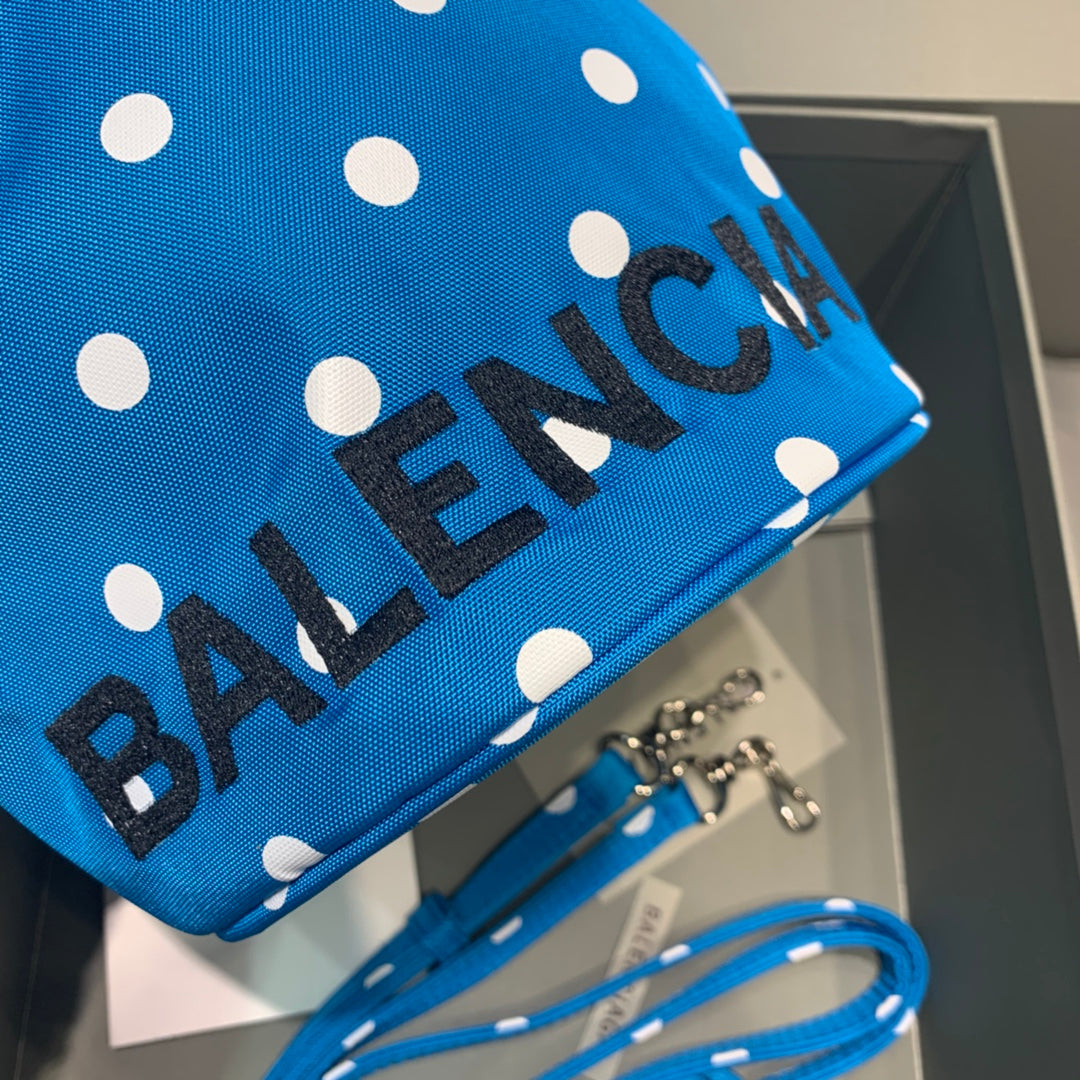 Balen Le Cagole MeGLAMIum Bucket Bag In Blue, For Women,  Bags 11.8in/30cm