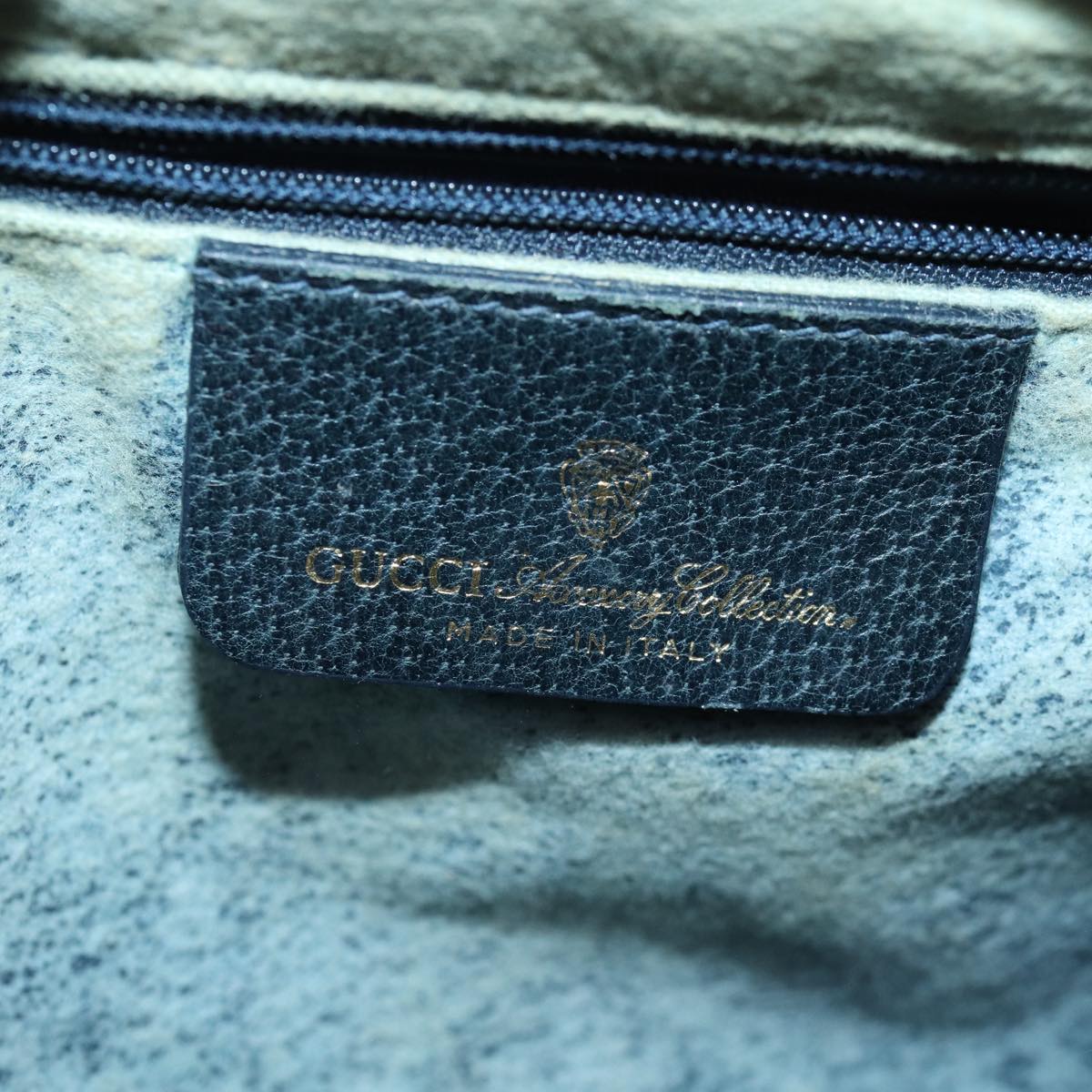 GUCCI GG Supreme Sherry Line Hand Bag PVC Navy Red 39 02 006 85906