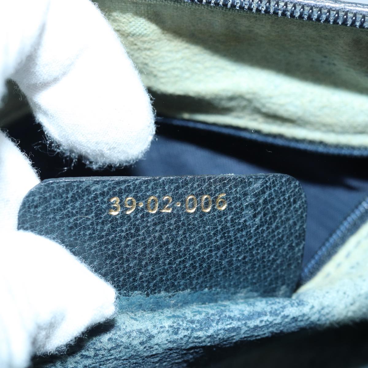 GUCCI GG Supreme Sherry Line Hand Bag PVC Navy Red 39 02 006 85906