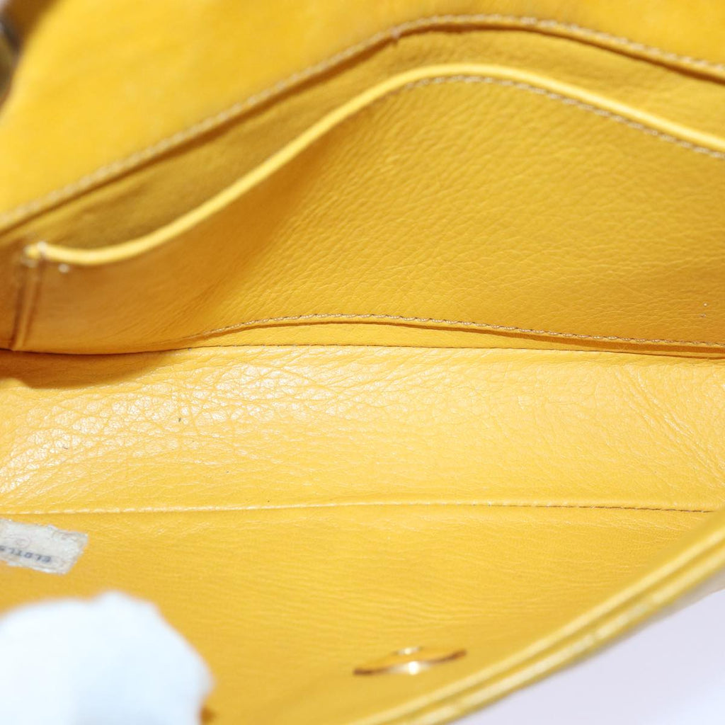 CHANEL Mini Matelasse Chain Shoulder Bag Lamb Skin Yellow Gold CC 85920