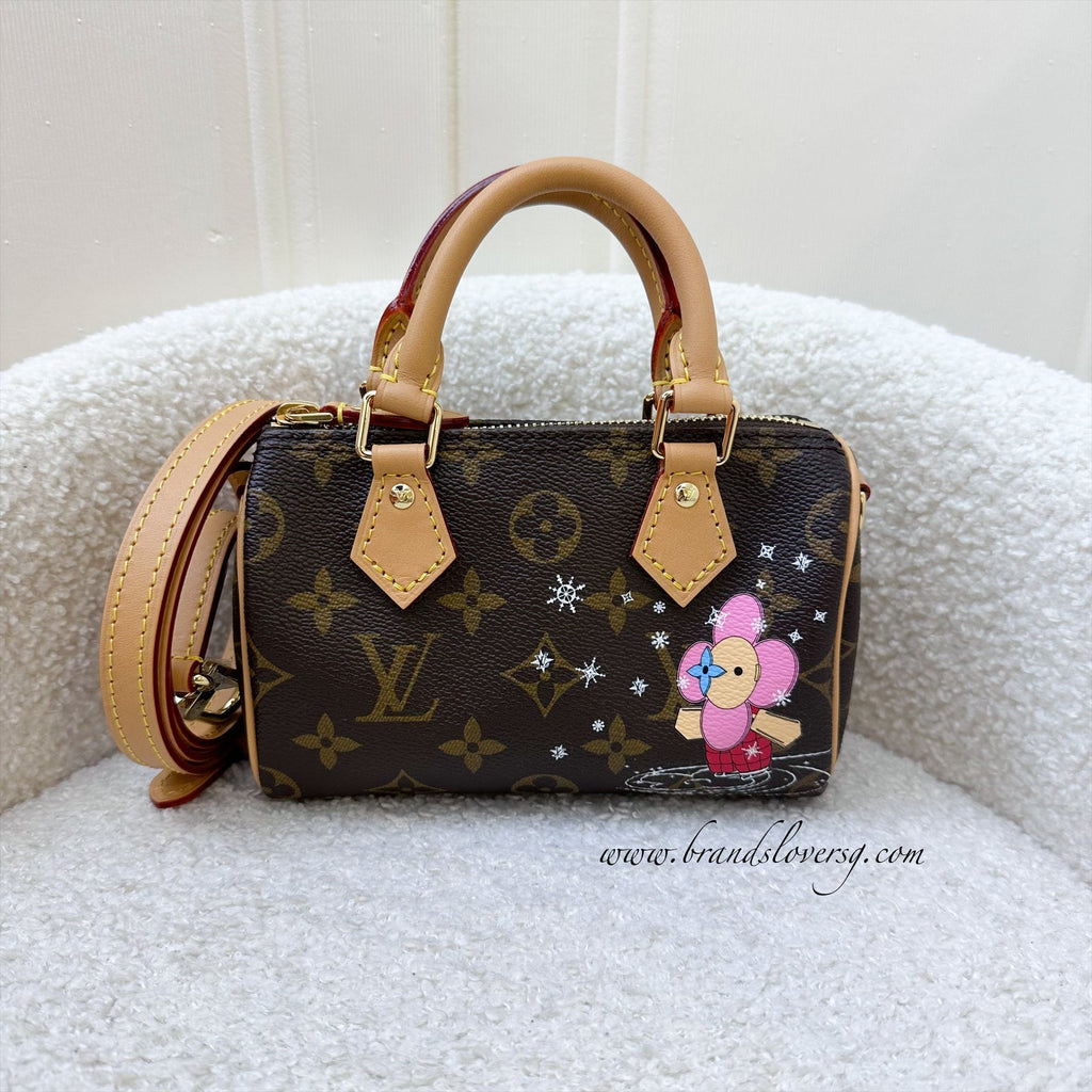 LV Christmas 2023 Vivienne Nano Speedy in Monogram Canvas and GHW