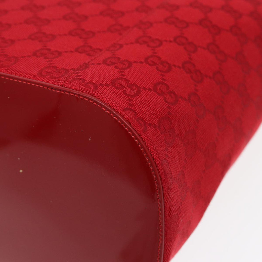 GUCCI GG Canvas Shoulder Bag Red 001 3738 85971