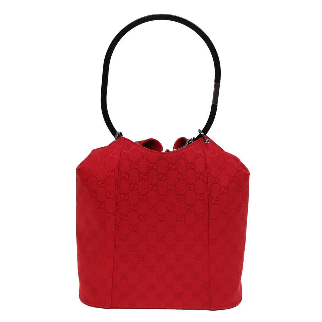 GUCCI GG Canvas Shoulder Bag Red 001 3738 85971