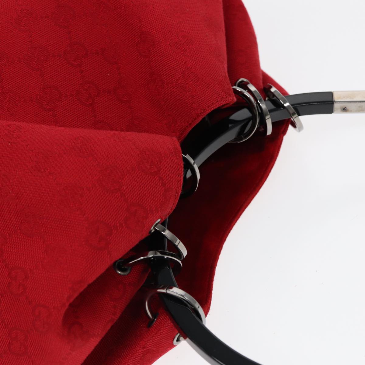 GUCCI GG Canvas Shoulder Bag Red 001 3738 85971