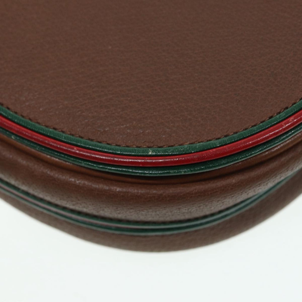 GUCCI Shoulder Bag Leather Brown Gold 001 261 1089 85976