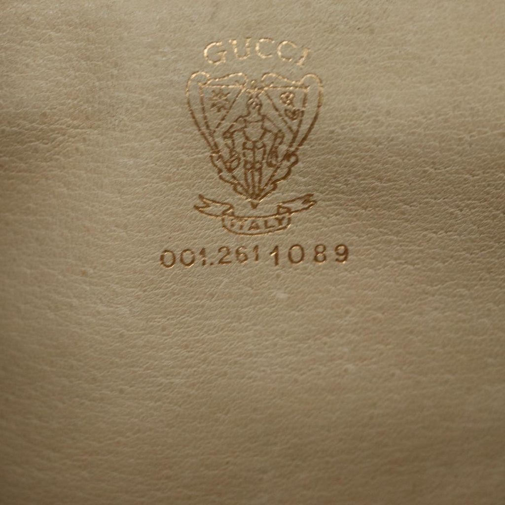 GUCCI Shoulder Bag Leather Brown Gold 001 261 1089 85976