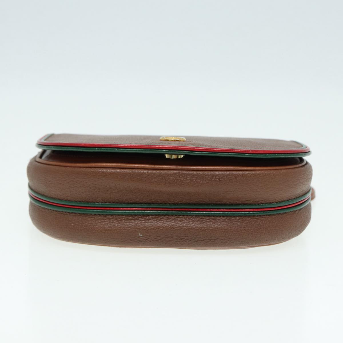 GUCCI Shoulder Bag Leather Brown Gold 001 261 1089 85976